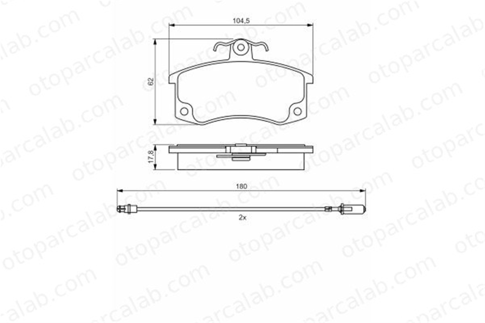 BOSCH 0 986 495 360 Fren Disk Balata Ön LADA SAMARA 110 LAA21083501080 LAA2108350108001