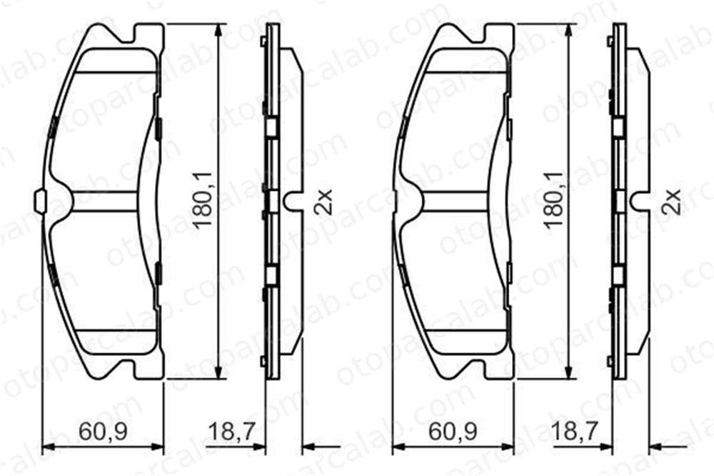 BOSCH 0 986 495 399 Fren Disk Balata Ön FORD USA EXPLORER DG1Z2001A