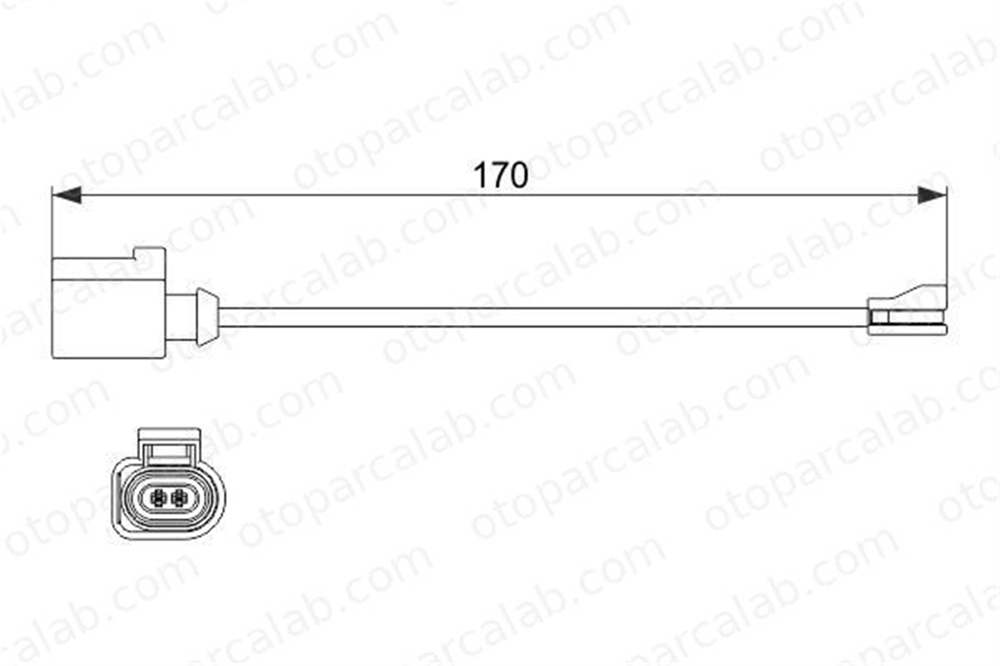 BOSCH 1 987 474 512 Balata İkaz Kablosu Ön AUDI A3 Sportback A3 Limousine 8V0615437