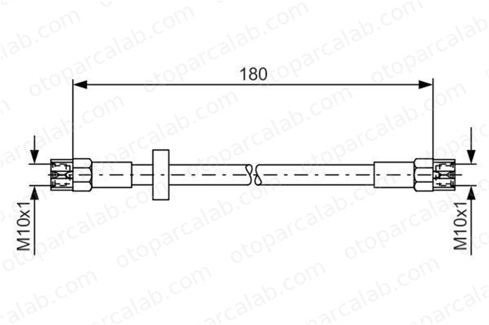 BOSCH 1 987 476 216 Fren Hortumu Arka Sağ veya Sol VW GOLF II SCIROCCO 433611755A 321611775