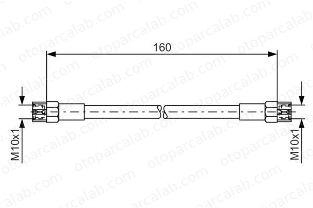 BOSCH 1 987 476 220 Fren Hortumu Arka Sağ veya Sol VW GOLF II JETTA II 171611775 175611775