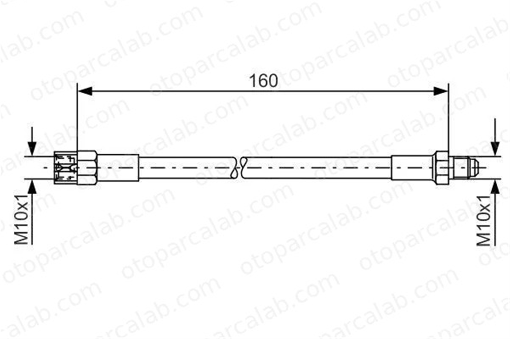 BOSCH 1 987 476 230 Fren Hortumu Arka Sağ veya Sol VW GOLF II JETTA II 1987476230 893611775A