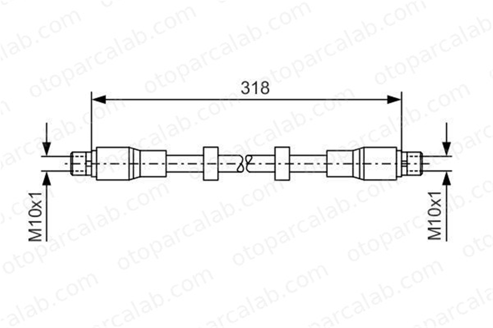 BOSCH 1 987 476 247 Fren Hortumu Ön Sağ veya Sol AUDI A6 C6 Avant A6 C6 4F0611707B 4F0611707