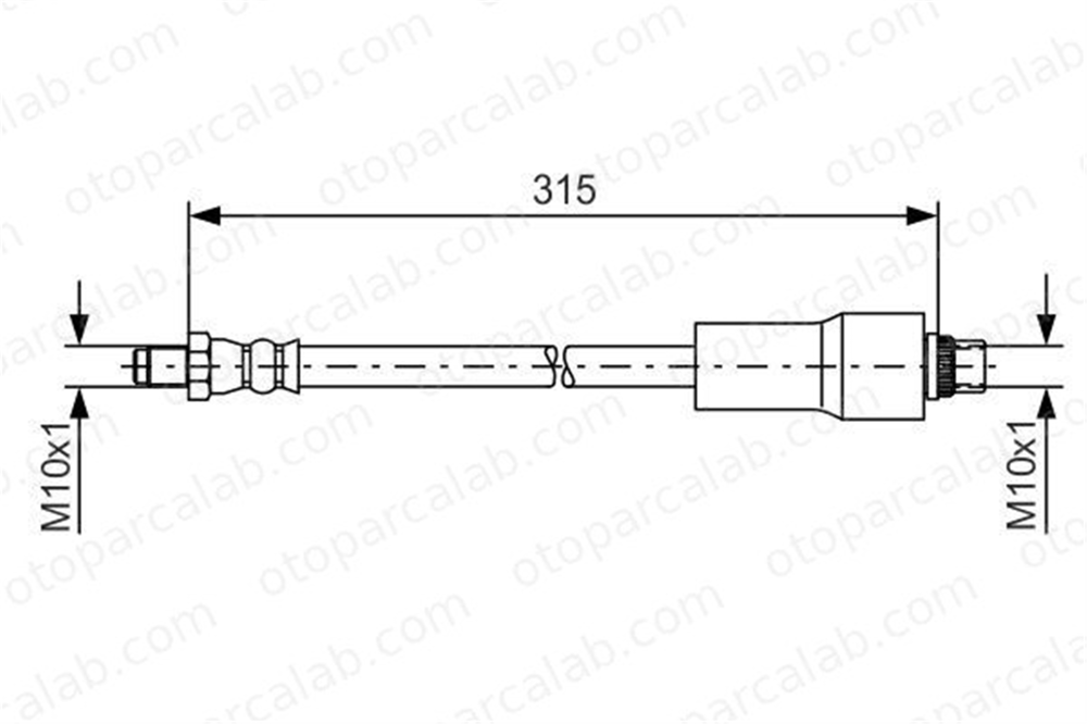 BOSCH 1 987 476 432 Fren Hortumu Arka Sağ veya Sol RENAULT TRAFIC Panelvan/Van 21 Sedan 1987476432 4405655