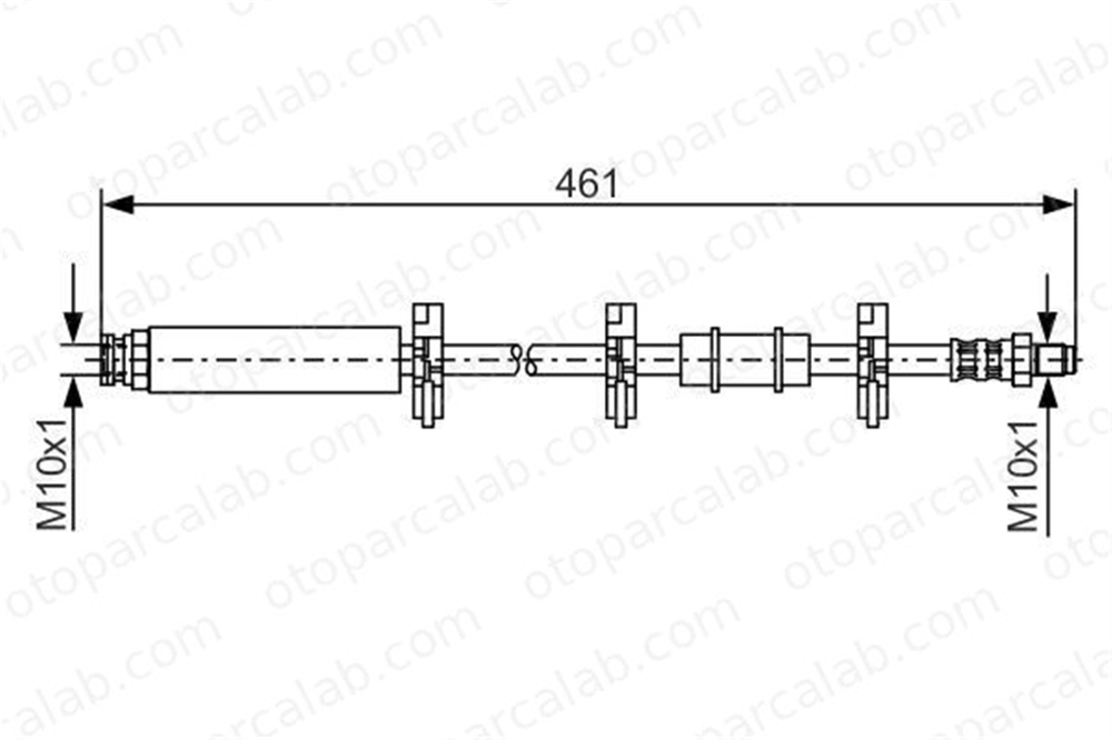 BOSCH 1 987 476 463 Fren Hortumu Ön Sağ veya Sol FIAT DUCATO Panorama DUCATO Panelvan/Van 1987476463 480635