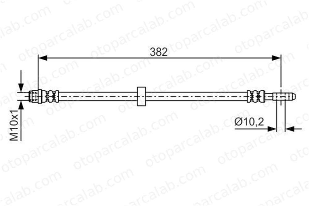 BOSCH 1 987 476 696 Fren Hortumu Ön Sağ veya Sol VW POLO III LUPO I 1987476696 6N0611701A