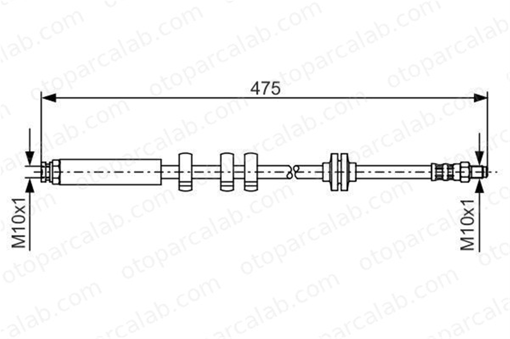 BOSCH 1 987 476 747 Fren Hortumu Ön Sağ veya Sol FIAT SEICENTO / 600 1987476747 46481634