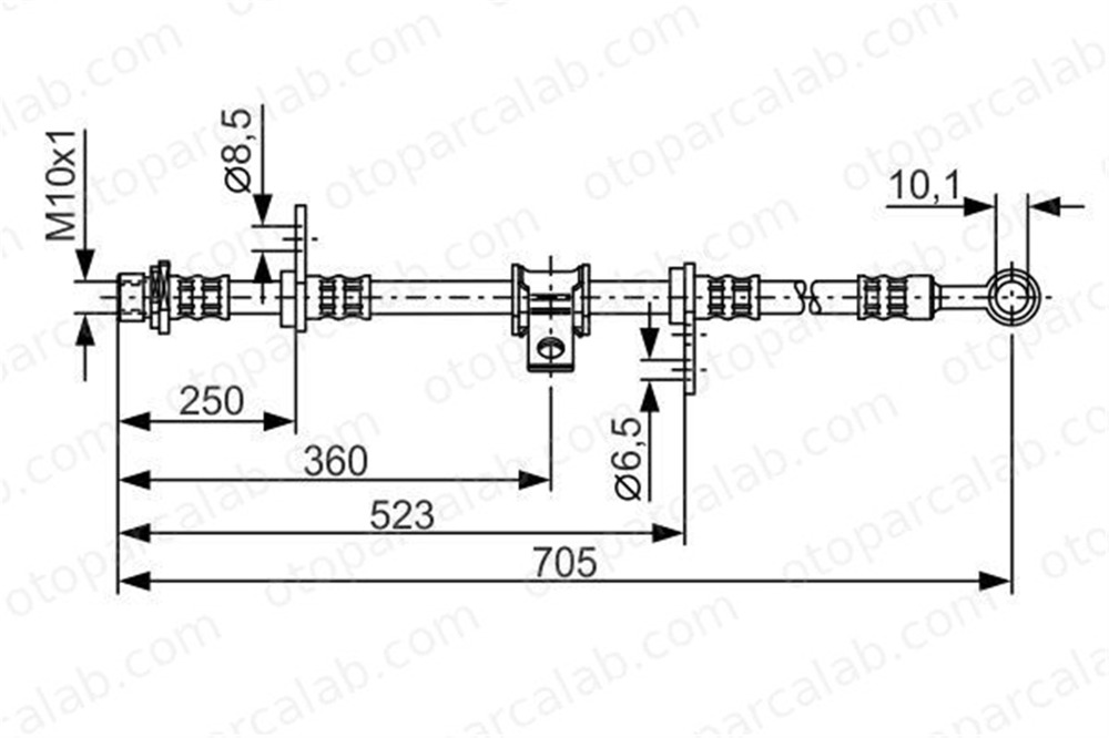 BOSCH 1 987 476 755 Fren Hortumu Ön Sol HONDA ACCORD V ROVER 600 I 46411SN7003 46411SM4013