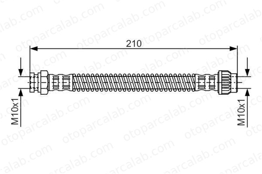 BOSCH 1 987 476 867 Fren Hortumu Arka Sağ veya Sol CITROËN C3 I C2 4806C0 T61053