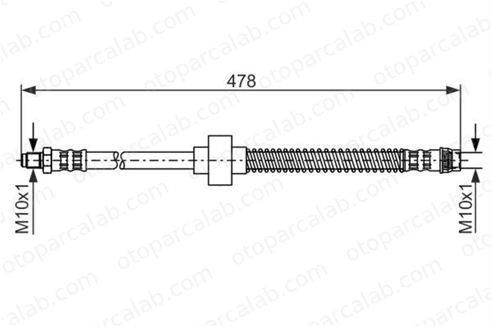 BOSCH 1 987 476 868 Fren Hortumu Ön Sağ veya Sol CITROËN XSARA XSARA Break 1987476868 T11015
