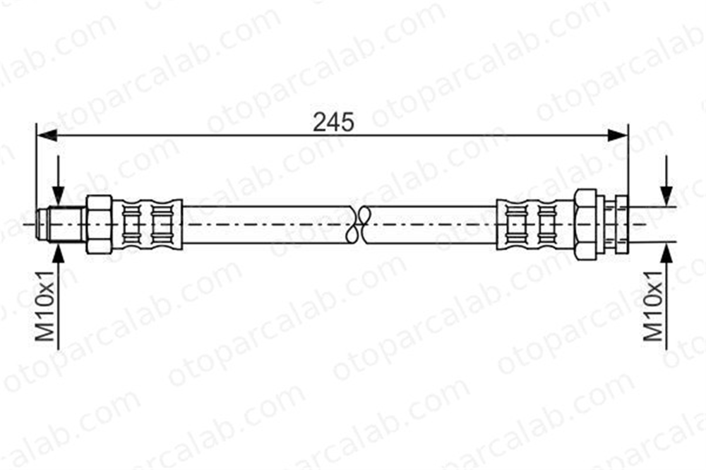 BOSCH 1 987 476 876 Fren Hortumu Arka Sağ veya Sol LANCIA MUSA FIAT PALIO Weekend 1987476876 T23045