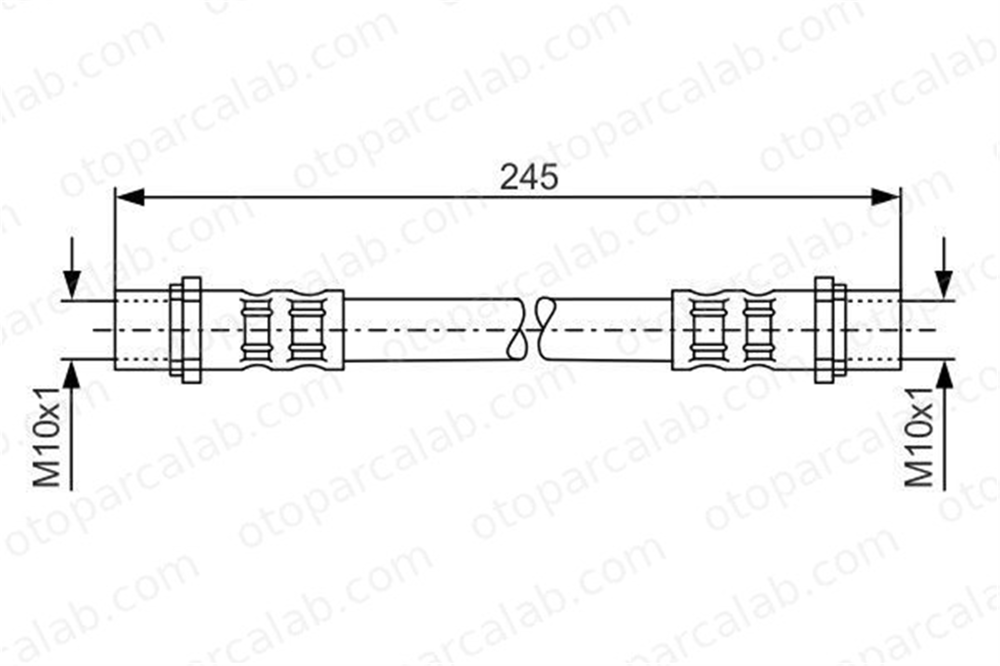 BOSCH 1 987 476 904 Fren Hortumu Arka Sağ veya Sol OPEL ASTRA G Station wagon ASTRA G Sedan 1987476904 T59014