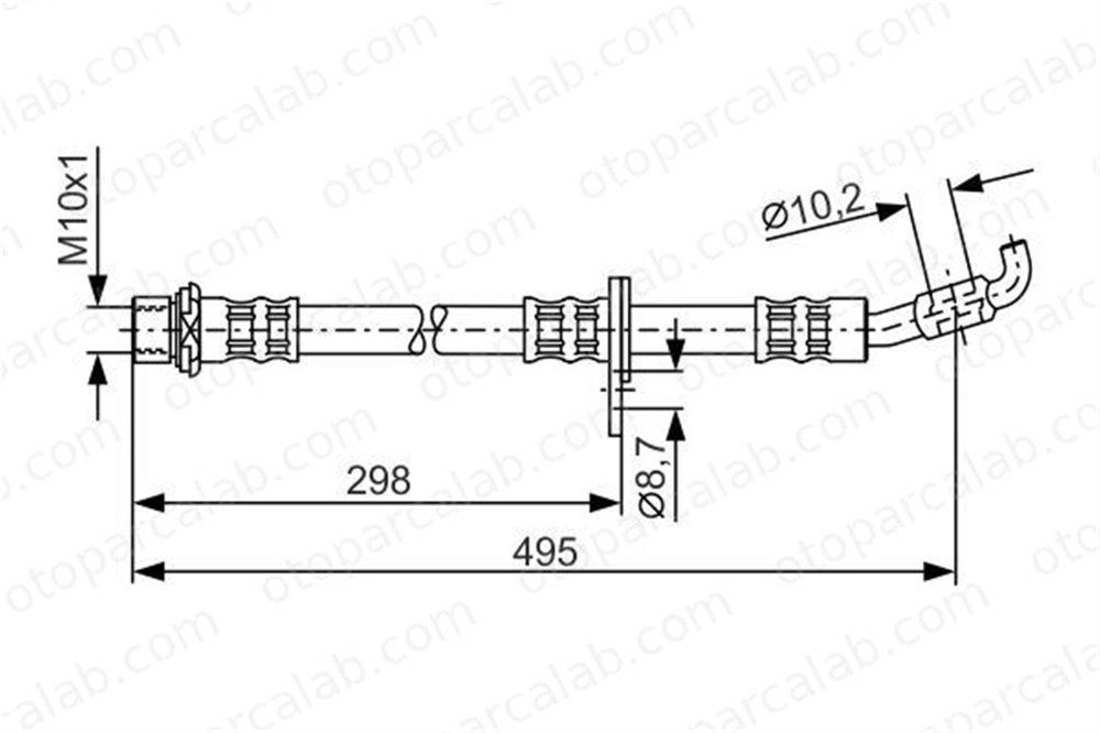 BOSCH 1 987 476 963 Fren Hortumu Ön Sağ TOYOTA CAMRY CAMRY Station wagon 9094702875 9008094094
