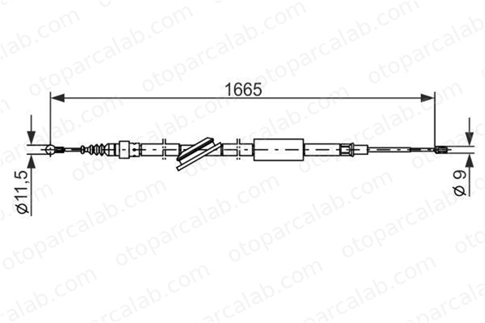 BOSCH 1 987 477 249 El Fren Teli Arka Sağ veya Sol AUDI TT TT Roadster 8N0609721G 8N0609721E