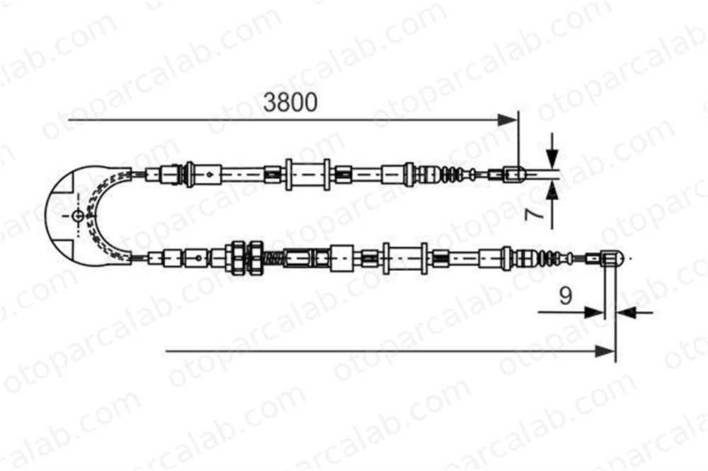 BOSCH 1 987 477 731 El Fren Teli Arka Sağ veya Sol FORD SCORPIO II SCORPIO II Turnier 1026118 96GG2A603AB