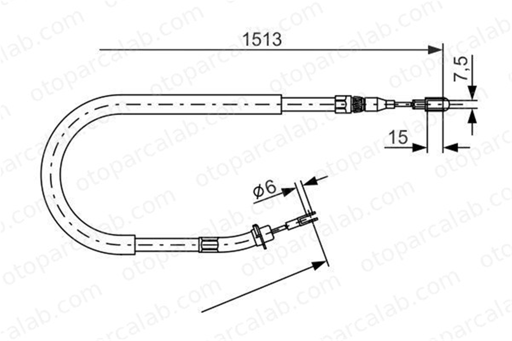 BOSCH 1 987 477 852 El Fren Teli Arka Sağ veya Sol MERCEDES-BENZ SPRINTER 4-t Panelvan/Van SPRINTER 4-t Platform şasi 1987477852 9014201885