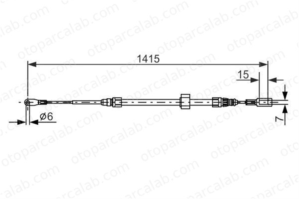 BOSCH 1 987 477 856 El Fren Teli Ön Sağ veya Sol MERCEDES-BENZ SPRINTER 4-t Panelvan/Van SPRINTER 4-t Platform şasi 1987477856 A9014202785