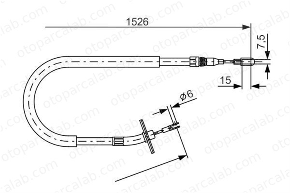 BOSCH 1 987 477 859 El Fren Teli Arka Sağ MERCEDES-BENZ SPRINTER 4-t Panelvan/Van SPRINTER 4-t Platform şasi 1987477859 9044200285