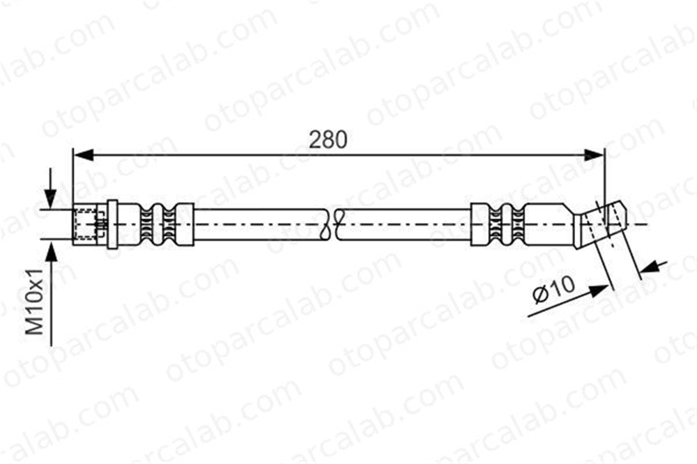 BOSCH 1 987 481 014 Fren Hortumu Ön Sağ veya Sol LADA 110 NOVA 1987481014 2101350606001