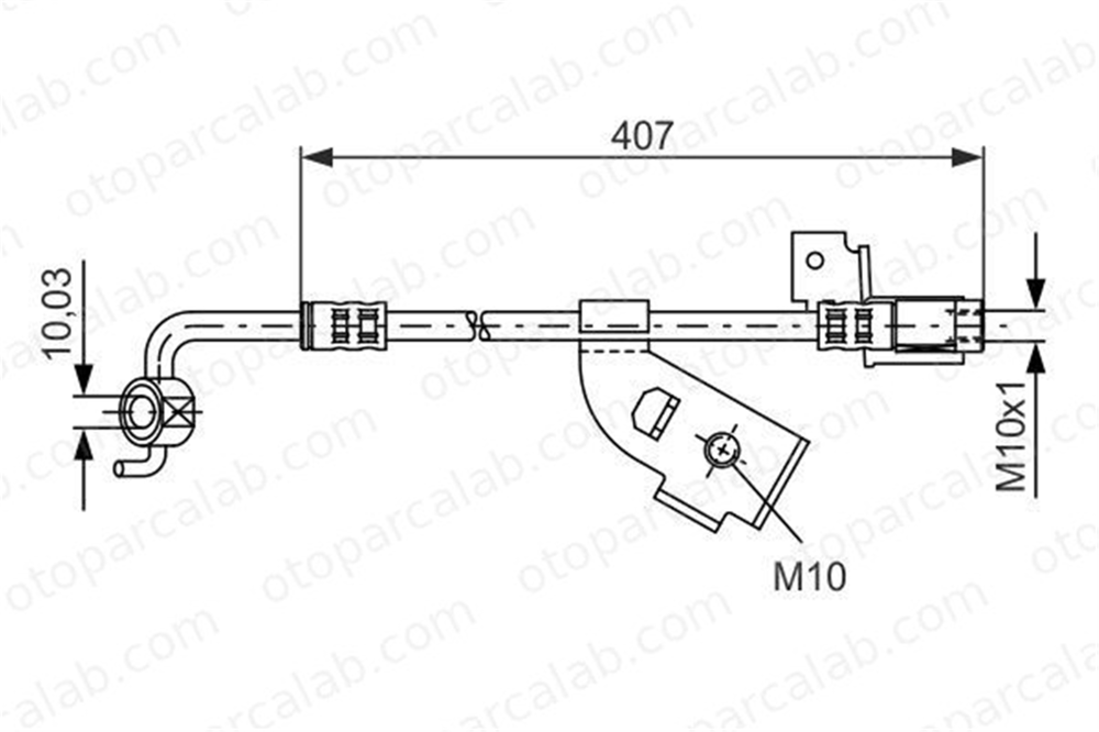 BOSCH 1 987 481 113 Fren Hortumu Ön Sağ FORD ESCORT V ESCORT V Turnier 1987481113 7111983