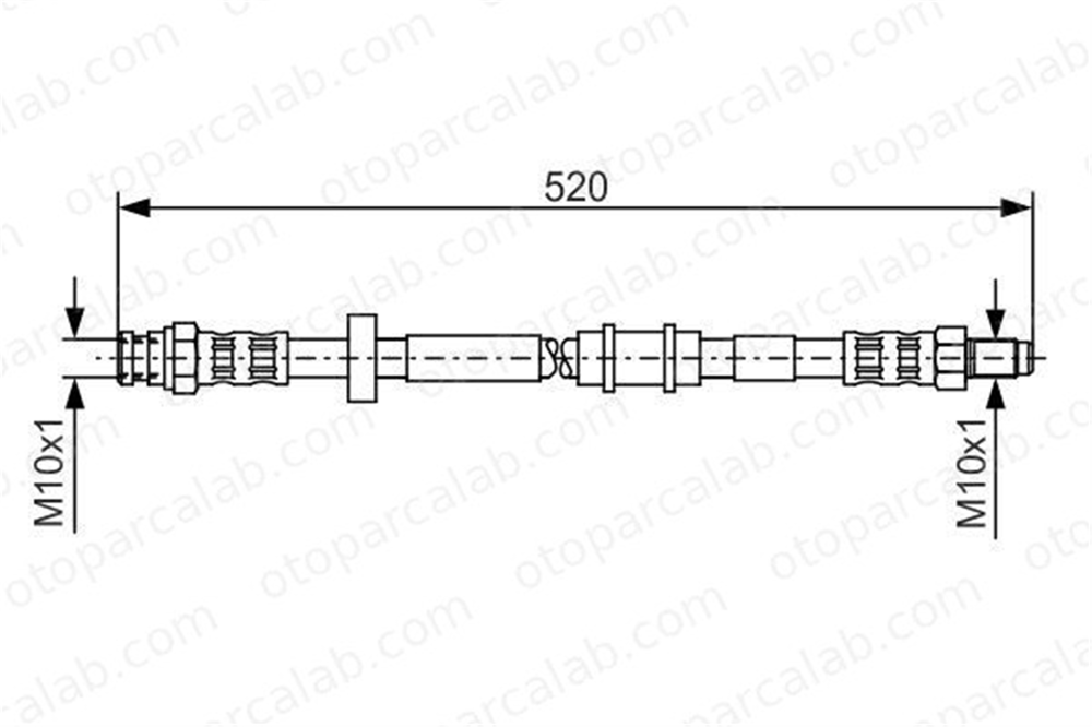 BOSCH 1 987 481 158 Fren Hortumu Ön Sağ veya Sol LANCIA MUSA FIAT IDEA 1987481158 51745843
