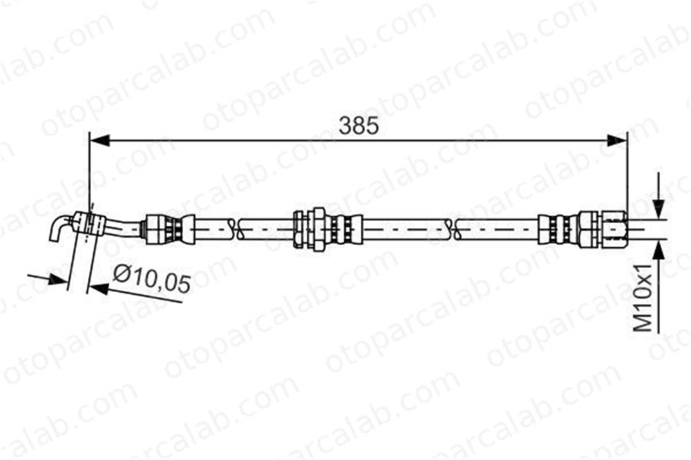 BOSCH 1 987 481 385 Fren Hortumu Arka Sağ veya Sol CHEVROLET LACETTI NUBIRA Sedan 96404803 96549725