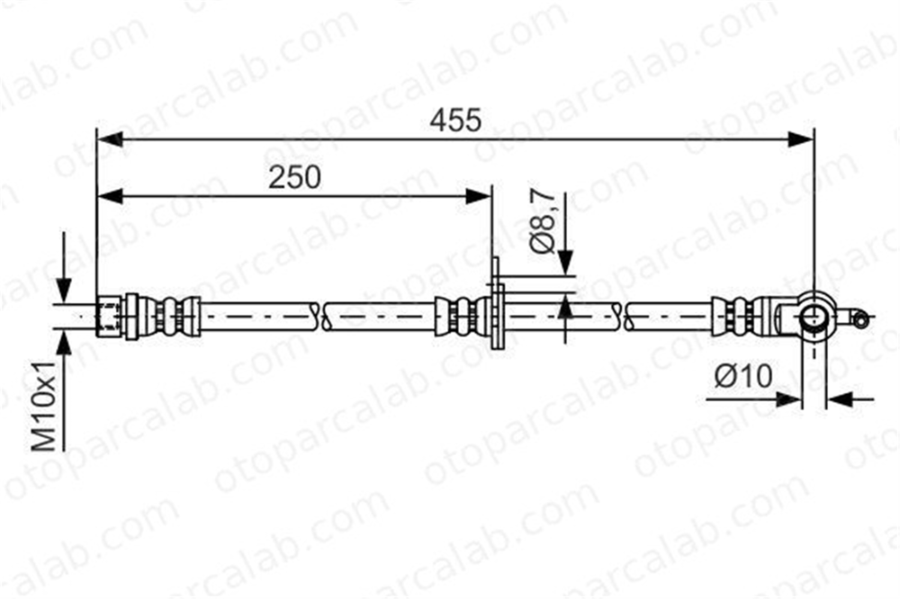 BOSCH 1 987 481 389 Fren Hortumu Ön Sağ TOYOTA AVENSIS AVENSIS Liftback 1987481389 9094702D50