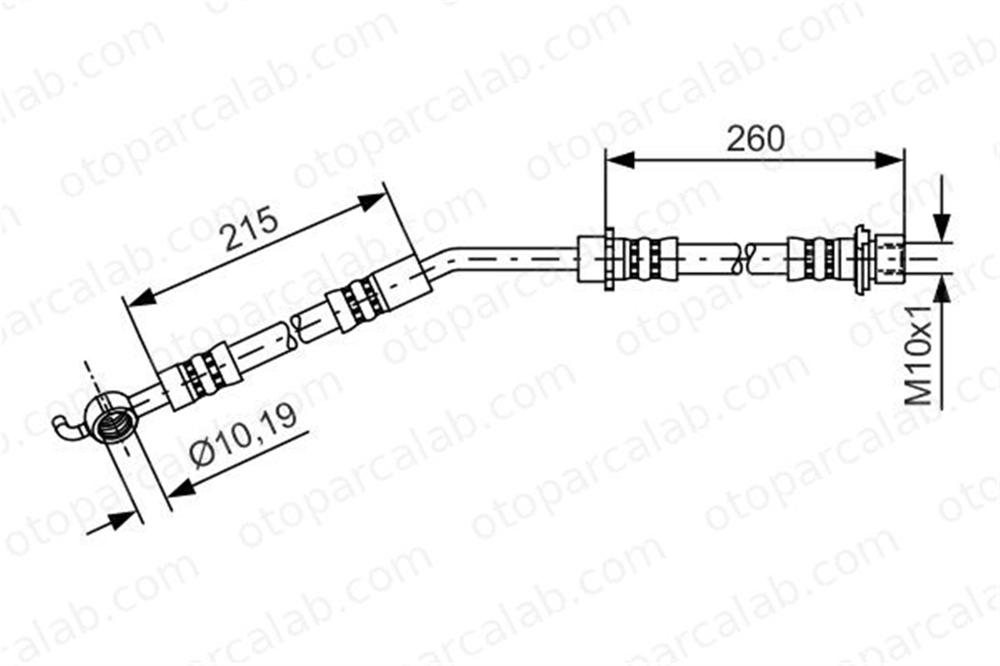 BOSCH 1 987 481 410 Fren Hortumu Ön Sağ TOYOTA URBAN CRUISER YARIS 1987481410 9094702E07