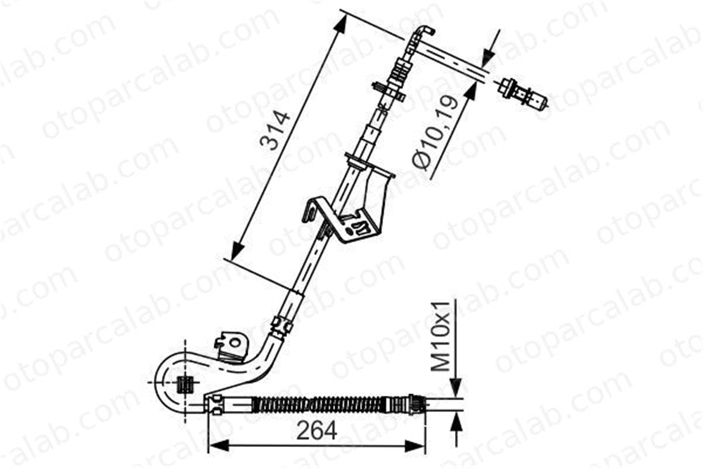 BOSCH 1 987 481 428 Fren Hortumu Ön Sağ CITROËN C5 III Break C5 III 4806J4