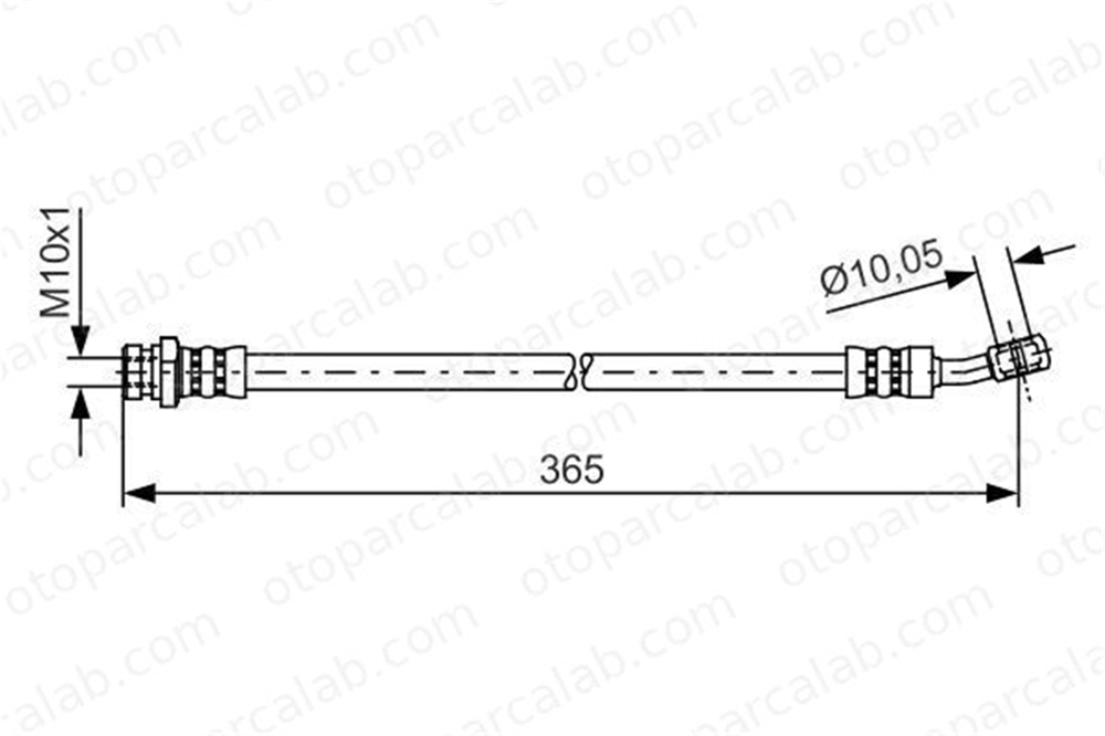 BOSCH 1 987 481 456 Fren Hortumu Arka Sağ HYUNDAI TUCSON KIA SPORTAGE II 587372E310 587372E360