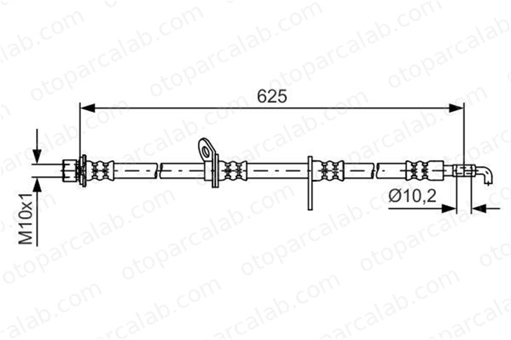 BOSCH 1 987 481 596 Fren Hortumu Ön Sağ TOYOTA IQ 9094702G70 9094702F92