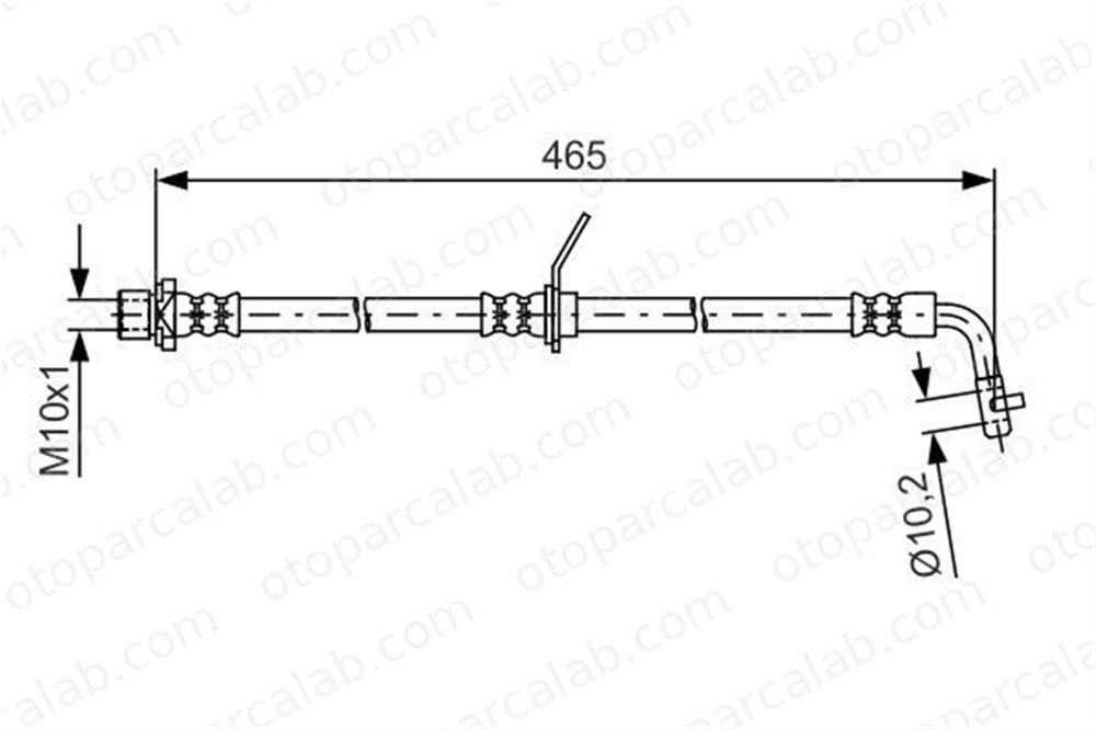 BOSCH 1 987 481 613 Fren Hortumu Arka Sol TOYOTA AVENSIS AVENSIS Liftback 9008094162