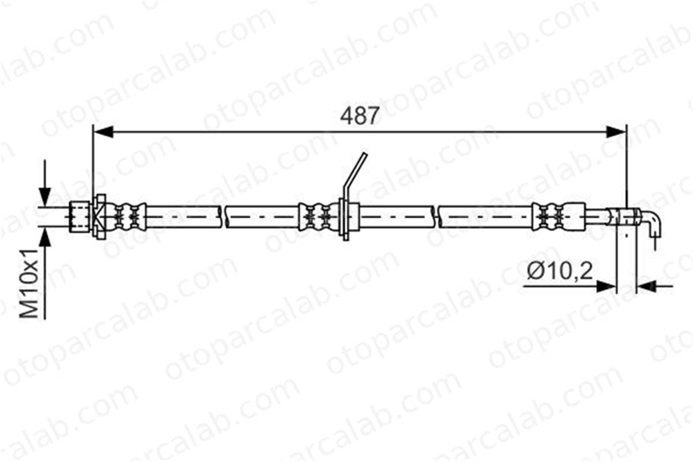 BOSCH 1 987 481 633 Fren Hortumu Arka Sağ TOYOTA AVENSIS AVENSIS Liftback 9094702B83