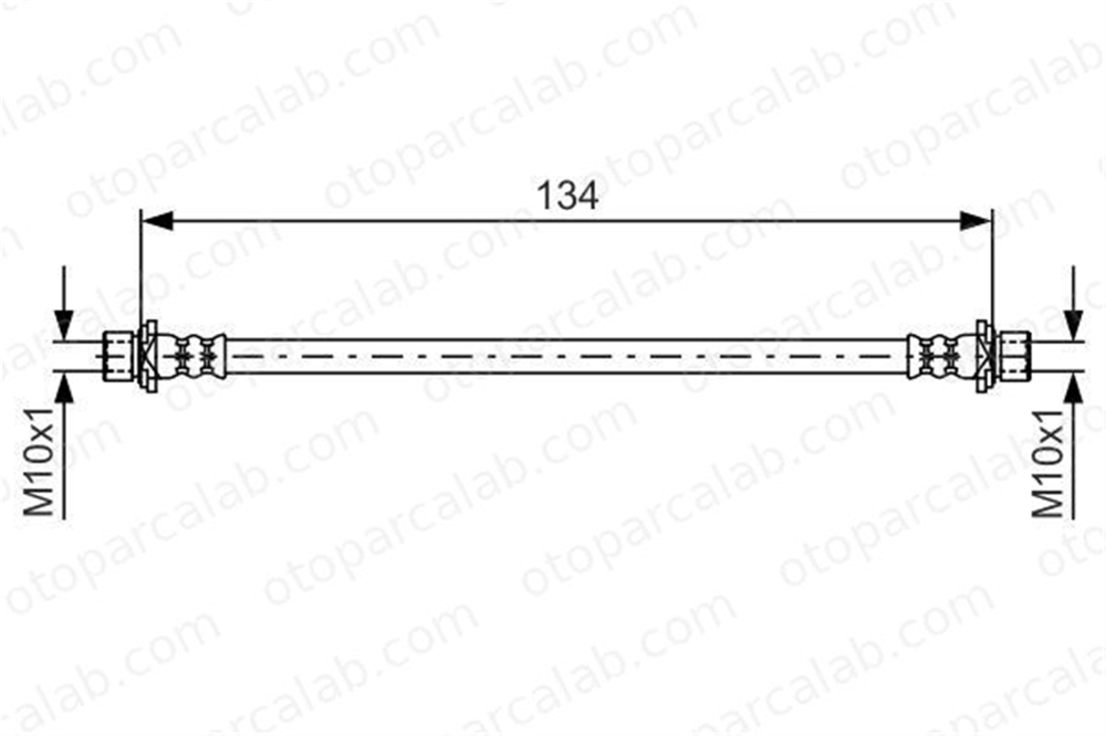 BOSCH 1 987 481 637 Fren Hortumu Arka Sağ TOYOTA AURIS COROLLA Sedan 9094702000000 9094702E32
