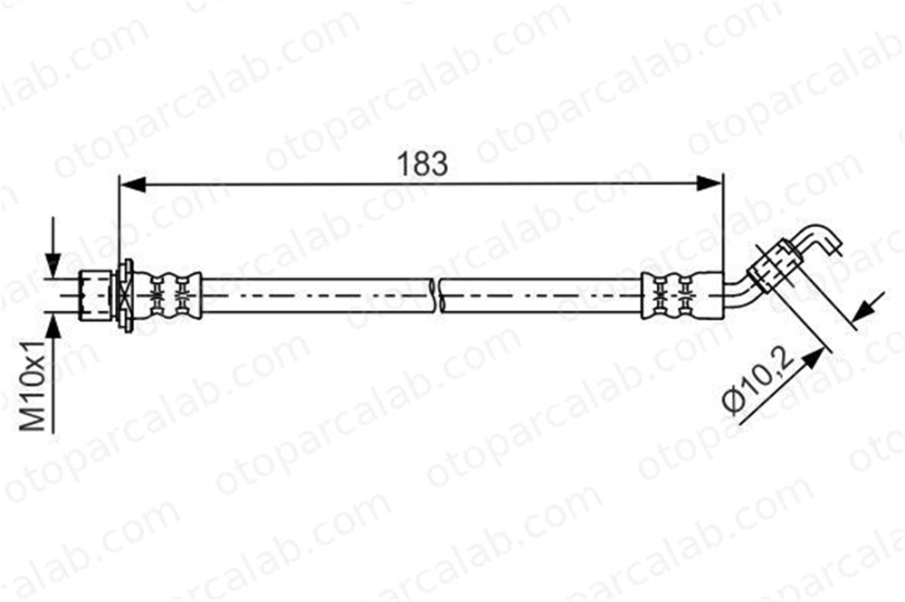 BOSCH 1 987 481 639 Fren Hortumu Arka Sağ veya Sol TOYOTA COROLLA Sedan AURIS 9094702E30 9094702F87