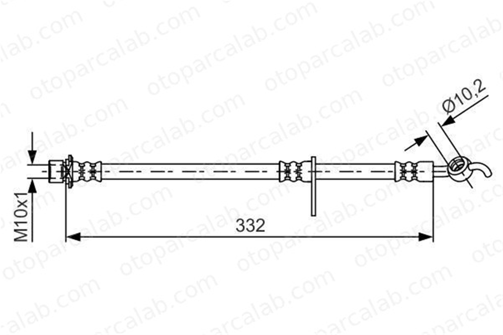 BOSCH 1 987 481 654 Fren Hortumu Arka Sağ veya Sol TOYOTA AVENSIS Sedan AVENSIS Station wagon 1987481654 90947W2018