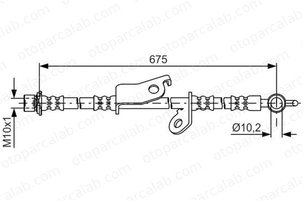 BOSCH 1 987 481 656 Fren Hortumu Ön Sağ veya Sol TOYOTA AVENSIS Sedan AVENSIS Station wagon 1987481656 90947W2022