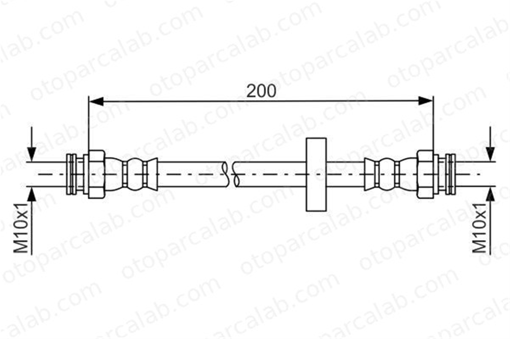 BOSCH 1 987 481 670 Fren Hortumu Arka Sağ veya Sol FIAT DOBLO Cargo DOBLO Minibüs/Otobüs 1987481670 51810448