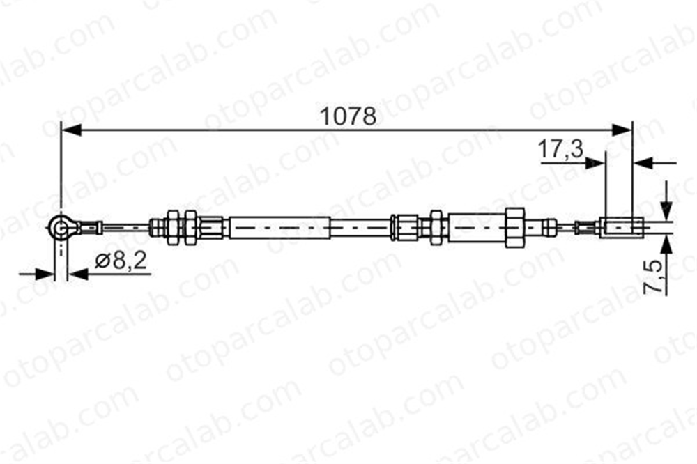 BOSCH 1 987 482 002 El Fren Teli Ön Sağ veya Sol FIAT DUCATO Panelvan/Van DUCATO Minibüs/Otobüs 1336889080 4745V6