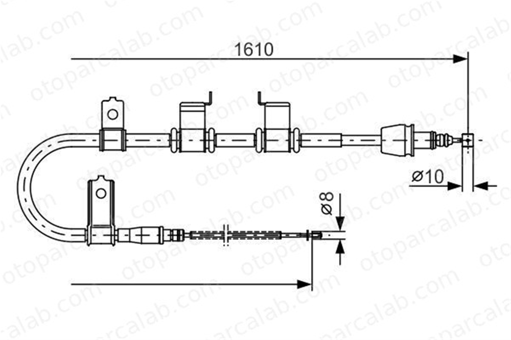 BOSCH 1 987 482 070 El Fren Teli Arka Sol HYUNDAI GETZ 1987482070 597601C300