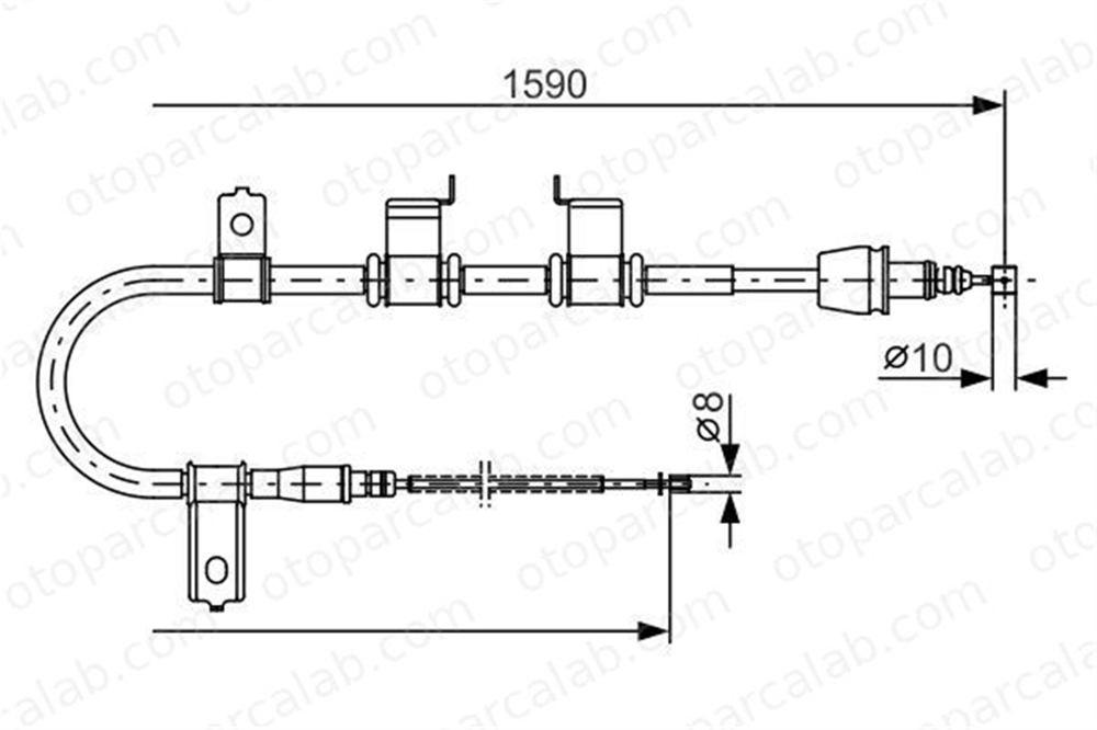 BOSCH 1 987 482 072 El Fren Teli Arka Sol HYUNDAI GETZ 597601C000 1987482072