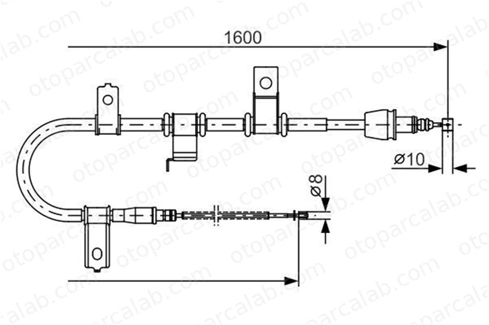 BOSCH 1 987 482 073 El Fren Teli Arka Sağ HYUNDAI GETZ 1987482073 597701C000
