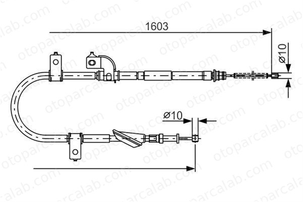 BOSCH 1 987 482 080 El Fren Teli Arka Sağ SUBARU FORESTER IMPREZA Sedan 1987482080 26051FC000