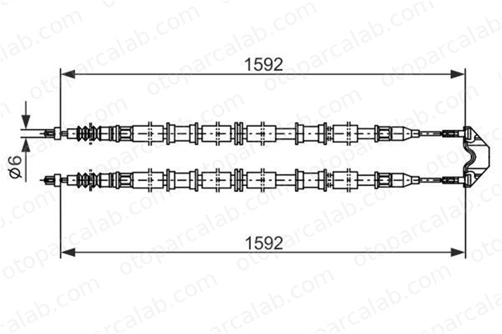 BOSCH 1 987 482 102 El Fren Teli Arka Sağ veya Sol OPEL ASTRA G Station wagon ASTRA G Cabrio 24465148 522007