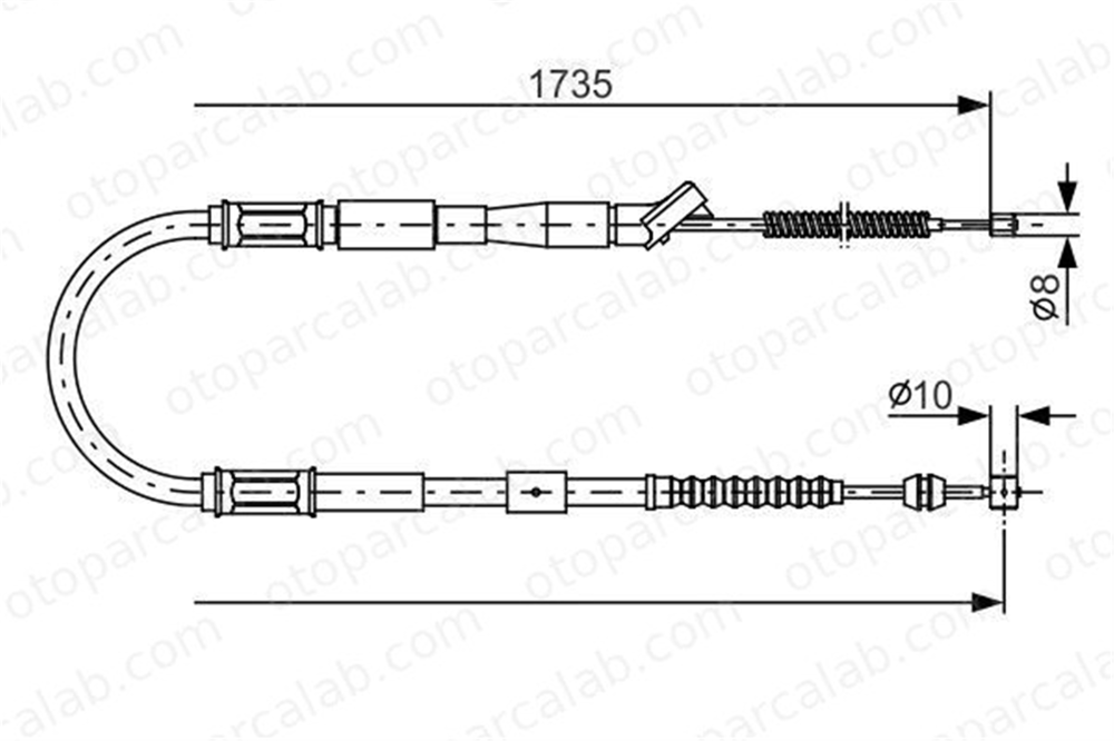 BOSCH 1 987 482 160 El Fren Teli Arka Sağ TOYOTA CAMRY Station wagon CAMRY 4642033041