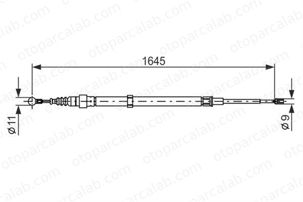 BOSCH 1 987 482 191 El Fren Teli Arka Sağ veya Sol SEAT IBIZA III VW POLO 6Q0609721L 6Q0609721G