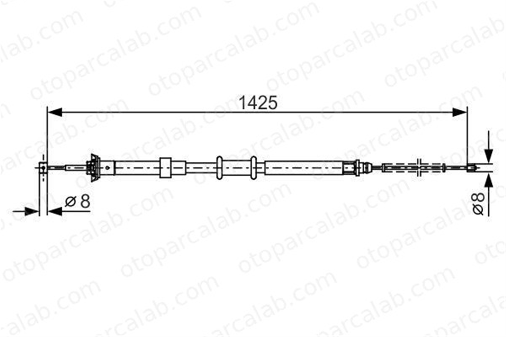 BOSCH 1 987 482 200 El Fren Teli Arka Sol FIAT 500 500 C 1987482200 51786840