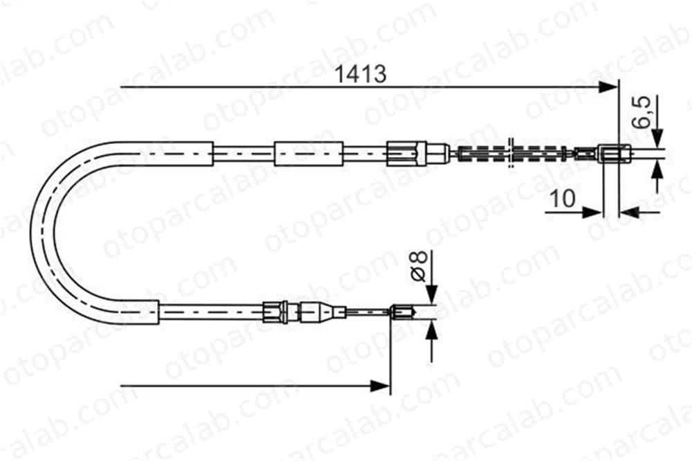 BOSCH 1 987 482 217 El Fren Teli Arka Sol VW TRANSPORTER T3 Minibüs/Otobüs TRANSPORTER T3 Panelvan/Van 251609701E