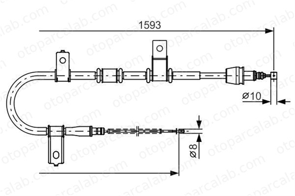 BOSCH 1 987 482 224 El Fren Teli Arka Sağ HYUNDAI GETZ 1987482224 597701C800
