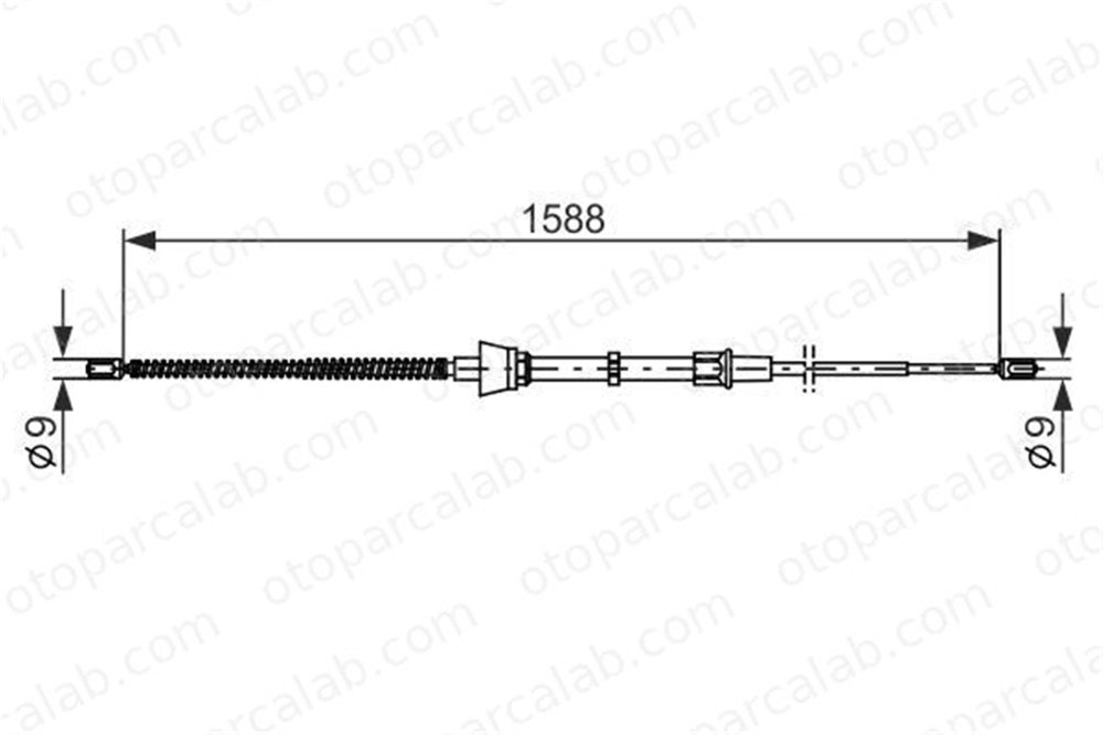 BOSCH 1 987 482 266 El Fren Teli Arka Sağ veya Sol SEAT IBIZA IV SC IBIZA IV 1987482266 6R0609721B